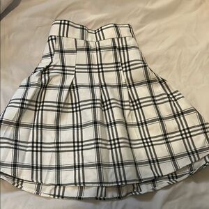 Garage Black and White Skater Mini Skirt